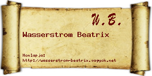 Wasserstrom Beatrix névjegykártya